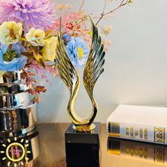 Tượng decor đôi cánh ánh kim cao cấp