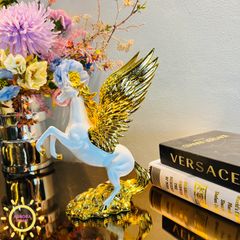Tượng decor ngựa bạch mã tung cánh cao cấp
