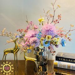 Tượng decor cặp hươu đồng Royal cao cấp