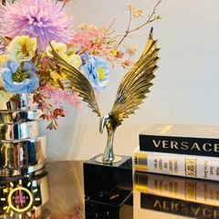 Tượng decor chim ưng ánh kim cao cấp