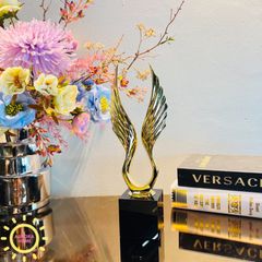 Tượng decor đôi cánh ánh kim cao cấp