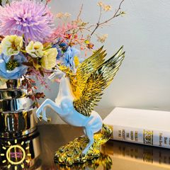 Tượng decor ngựa bạch mã tung cánh cao cấp