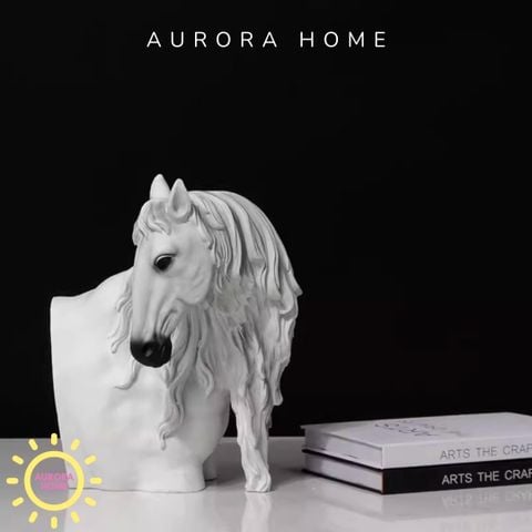 Tượng decor chiến mã White Horse