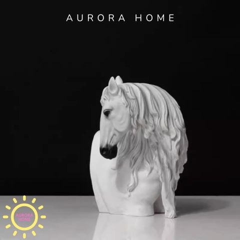 Tượng decor chiến mã White Horse