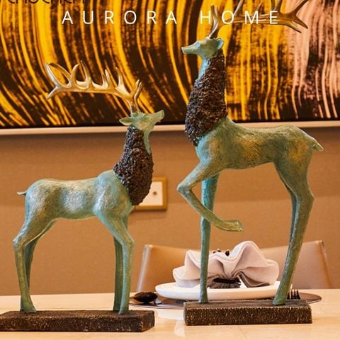 Tượng hươu Bắc Âu xanh
