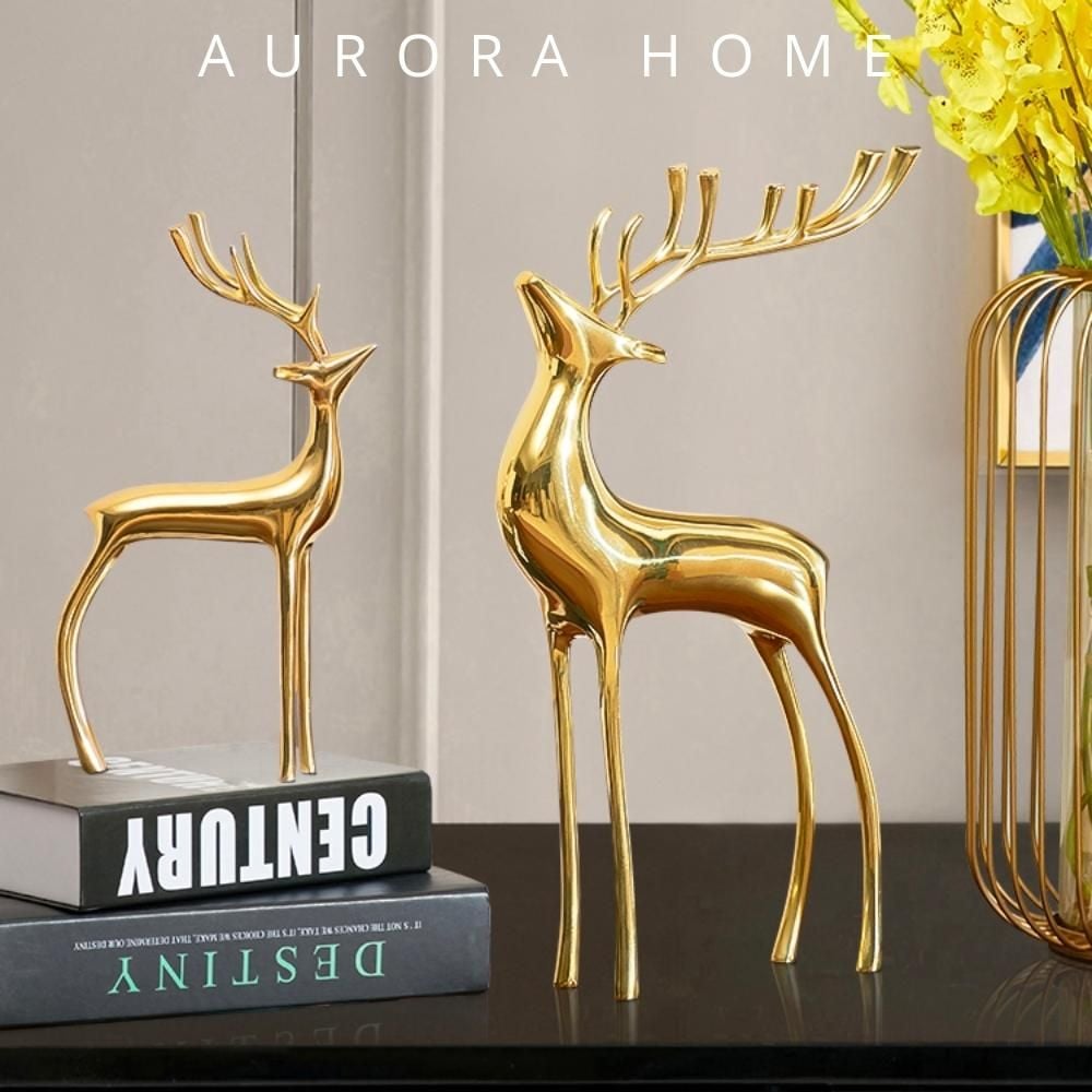 Tượng nai đồng trang trí cao cấp