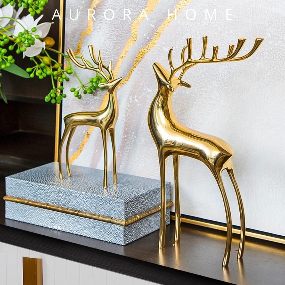 Tượng nai đồng trang trí cao cấp