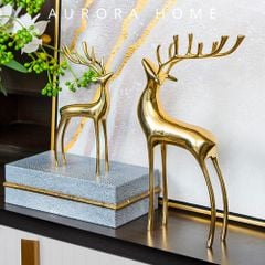 Tượng nai đồng trang trí cao cấp