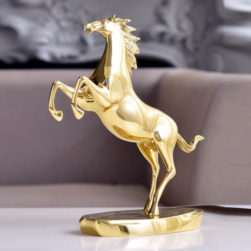 Tượng ngựa đồng đúc Gold Hermes