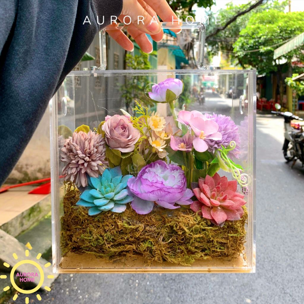 Vali hoa giả Purple Loving tông tím lãng mạn