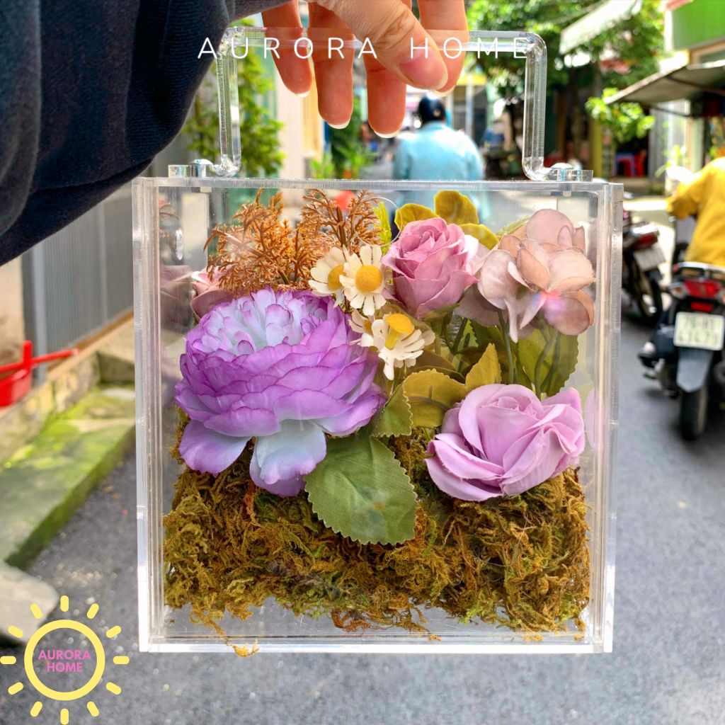 Vali hoa giả Purple Loving tông tím lãng mạn