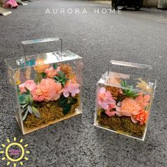 Vali hoa giả Orange Fleur tông cam hồng xinh xắn