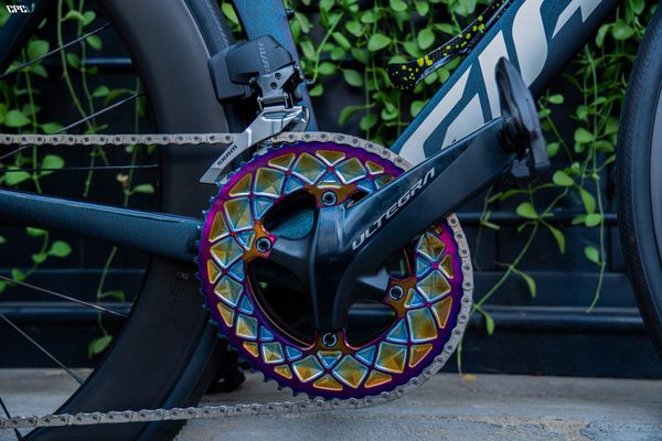 Cặp đĩa OVAL110BCD 4h 2X chainring Rainbow