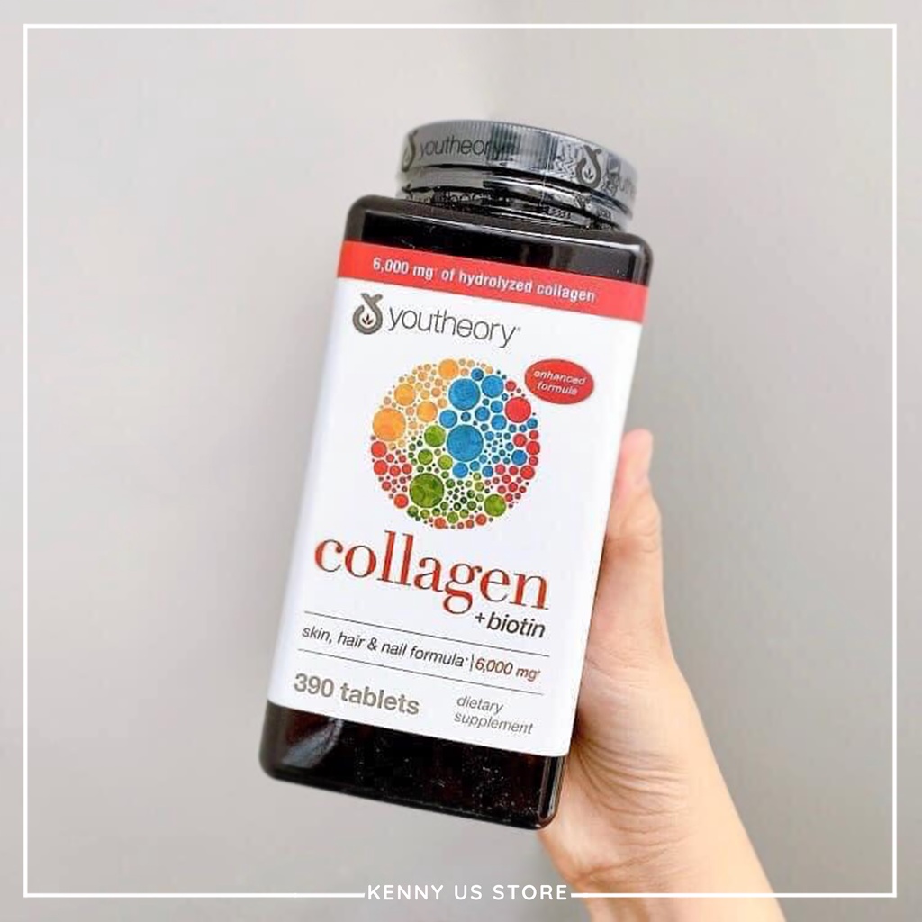 Viên Uống Collagen Mỹ youtheory Biotin 390 Viên Kennyus.vn Mua Sắm