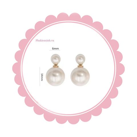  Bông tai ngọc trai 2 đầu TBC0987 – Sang chảnh, cá tính và siêu cuốn hút ✨ 