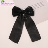  [8 màu] Kẹp tóc nơ bản dài 23cm K04 