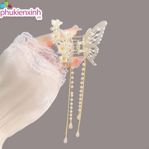  Kẹp Tóc K208 – Kẹp Acrylic Đính Đá Cao Cấp 4 Màu | Siêu Xinh – Giữ Tóc Chắc – Không Đau Đầu 