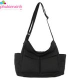  Túi Đeo Vai XT00116 Hàn Quốc – 3 Màu Đen/Trắng/Nâu – Form Rộng, Chất Liệu Mềm, Phong Cách Ulzzang 