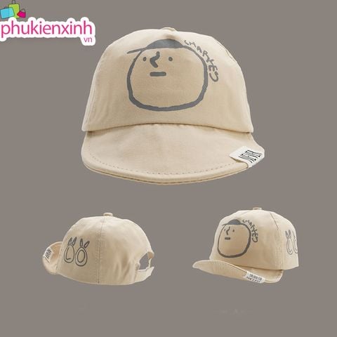  Nón Em Bé NCC47 – Mũ Lưỡi Trai Bé Trai/Bé Gái Siêu Xinh, Thoáng Mát, 2 Màu Kem – Đỏ 