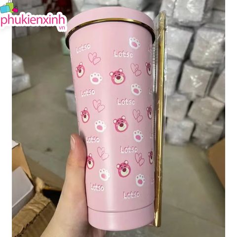  ✨ Bình Giữ Nhiệt Lotso LN22 – Phiên Bản Gấu Ngọt Ngào – Siêu Dễ Thương, Siêu Bền ✨ 