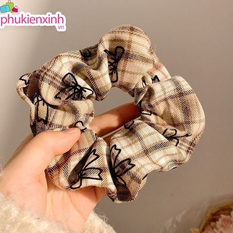  Cột Tóc Nỉ Caro Vintage CO99  – Nhẹ Nhàng, Xinh Chuẩn Gu Cô Nàng Gen Z! 