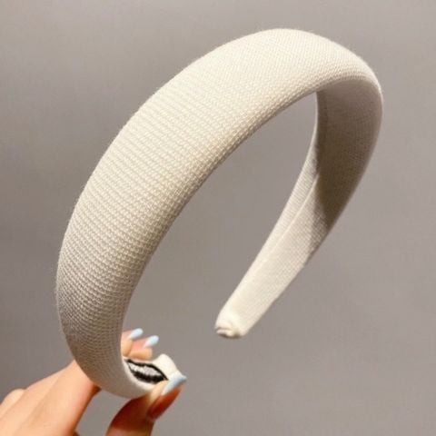  [nhiều màu] Cài tóc bọc vải nhựa cứng Handmade bản lớn C8 