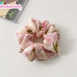  Scrunchie CO64 – Cột Tóc Voan Họa Tiết Pastel Dịu Ngọt – Siêu Xinh, Siêu Nữ Tính 