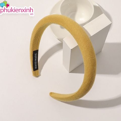  [nhiều màu] Cài tóc bọc vải nhựa cứng Handmade bản lớn C8 