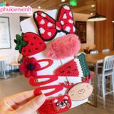  Bộ kẹp tóc đủ màu cute K37 – Dễ thương, nhiều mẫu, dùng mỗi ngày 