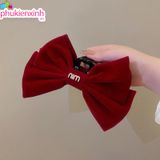  Kẹp Tóc Nơ Nhung Bản Lớn K277 – Sang Trọng 