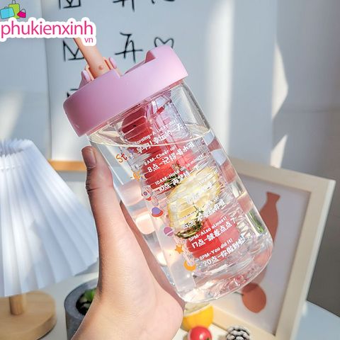  [4 màu] [500ml] Bình đựng nước Kute LN04 