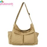  Túi Đeo Vai XT00116 Hàn Quốc – 3 Màu Đen/Trắng/Nâu – Form Rộng, Chất Liệu Mềm, Phong Cách Ulzzang 