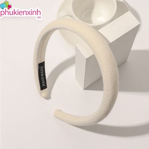  [nhiều màu] Cài tóc bọc vải nhựa cứng Handmade bản lớn C8 