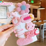  Bộ kẹp tóc đủ màu cute K37 – Dễ thương, nhiều mẫu, dùng mỗi ngày 