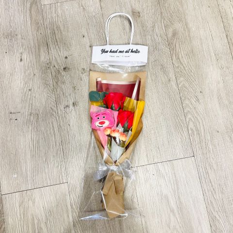  Hoa Hồng Mini Trang Trí Quà Tặng – Bó 1 Hoa / 3 Hoa / 3 Hoa Len / 5 Bông / Có Gấu – Quà Tặng Dễ Thương Cho Bé & Người Thân 