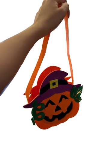  Giỏ Kẹo Halloween BN01 – Hình Bí Ngô Dễ Thương, Chất Nỉ Mềm, Phụ Kiện Hóa Trang Trẻ Em 