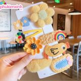  Bộ kẹp tóc đủ màu cute K37 – Dễ thương, nhiều mẫu, dùng mỗi ngày 