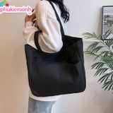  Giỏ Xách Canvas GX0075 – Tote Basic Form Lớn, Phong Cách Hàn Quốc 