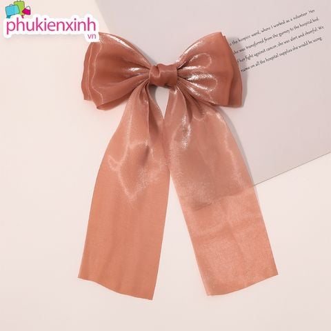  [8 màu] Kẹp tóc nơ bản dài 23cm K04 