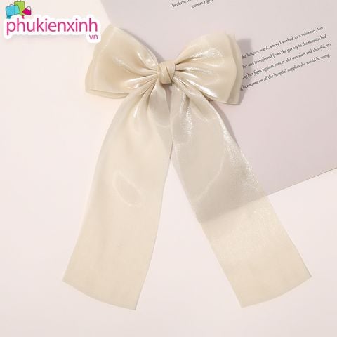  [8 màu] Kẹp tóc nơ bản dài 23cm K04 