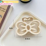  Kẹp Tóc Bướm Nhựa Mờ K259 – Nhẹ, Bám Chắc, Nâng Tông Thời Trang Hàng Ngày ✨ 