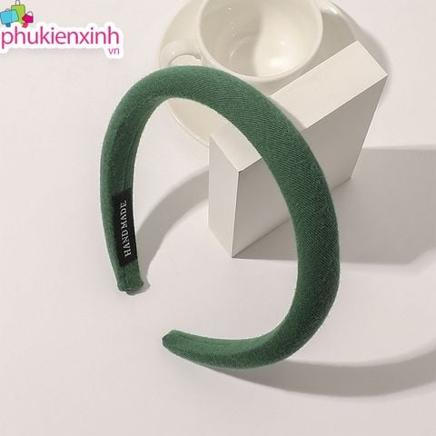  [nhiều màu] Cài tóc bọc vải nhựa cứng Handmade bản lớn C8 