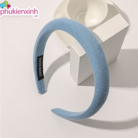  [nhiều màu] Cài tóc bọc vải nhựa cứng Handmade bản lớn C8 