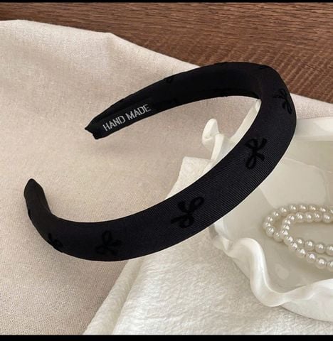  [nhiều màu] Cài tóc bọc vải nhựa cứng Handmade bản lớn C8 