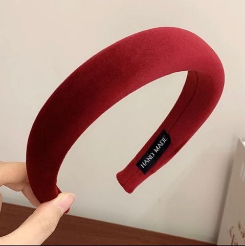  [nhiều màu] Cài tóc bọc vải nhựa cứng Handmade bản lớn C8 