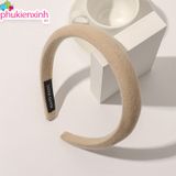  [nhiều màu] Cài tóc bọc vải nhựa cứng Handmade bản lớn C8 