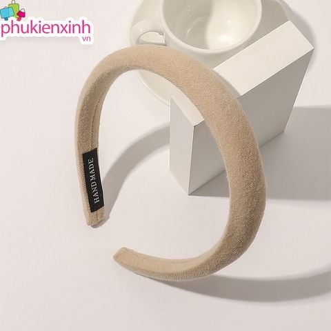  [nhiều màu] Cài tóc bọc vải nhựa cứng Handmade bản lớn C8 