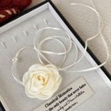  [DC198] Dây Chuyền Be Vải Mix Charm – “Soft Style Vibe” Cho Nàng Trẻ Trung 