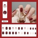  Bộ Nail Noel N012 – Mẫu Giáng Sinh Xinh Xắn, Sang – Dễ Đeo – Tone Đỏ Trắng Siêu Cuốn ✨ 