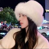  Nón Lông Bucket NCC79 – Mũ Lông Nữ Siêu Mềm 7 Màu Trendy, Ấm Áp – Thời Trang Hàn Quốc 